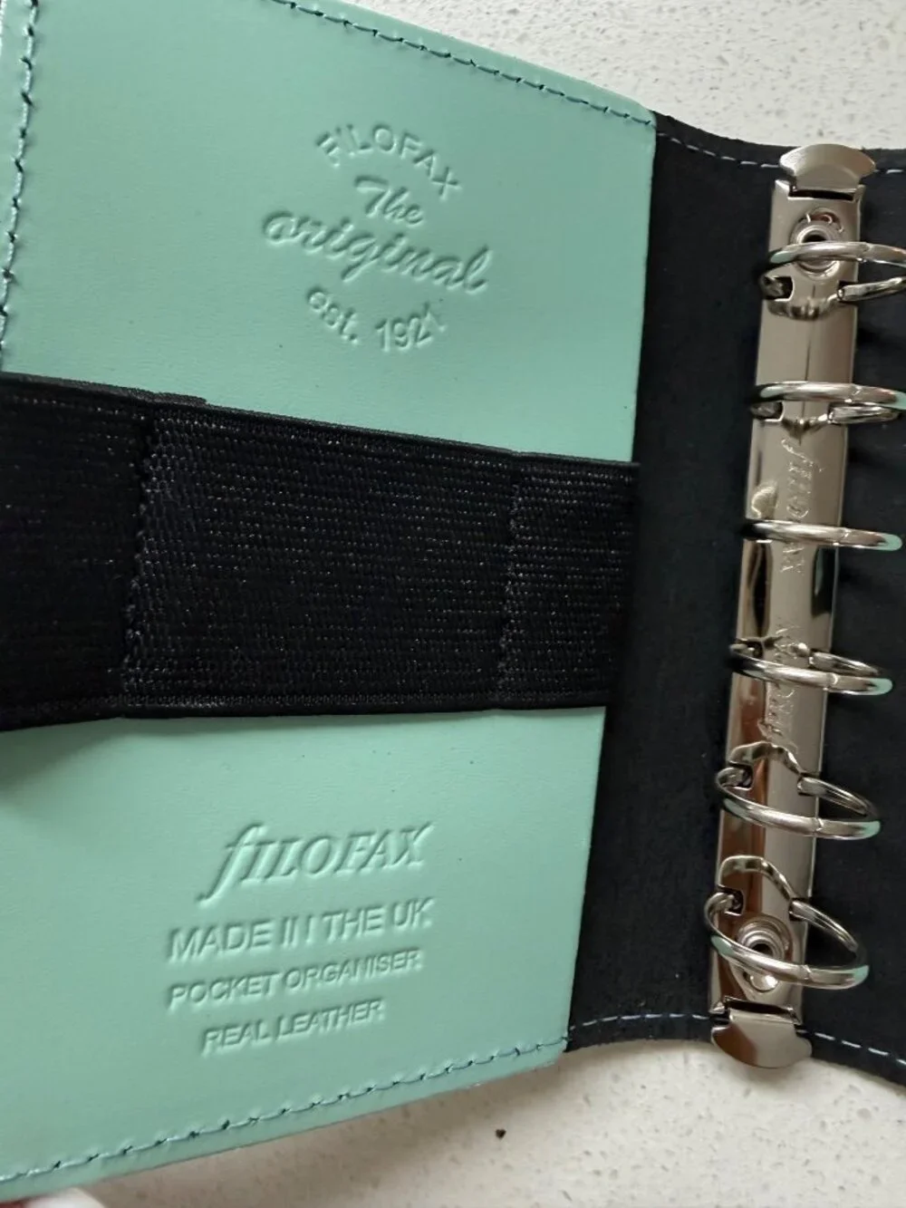 Filofax The Original Pocket Organizer Real Leather Duck Egg Planner